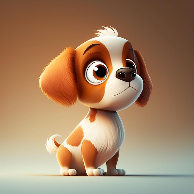 Cute cartoon dog character