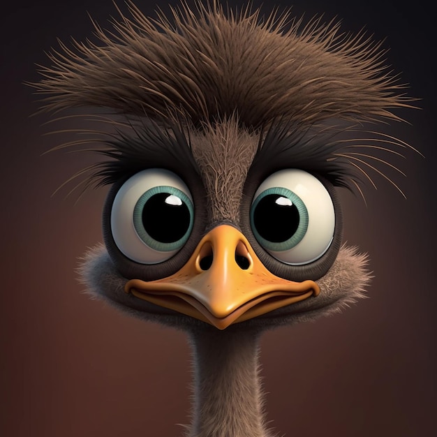 Cute cartoon Emu character