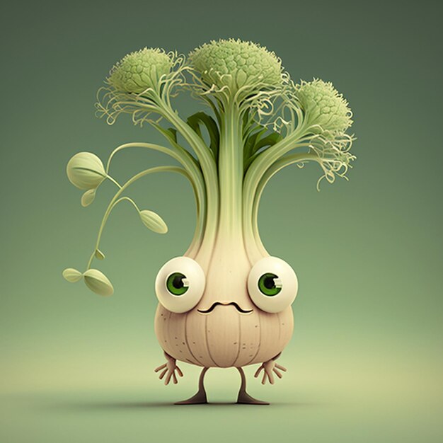 Cute Cartoon Fennel Character