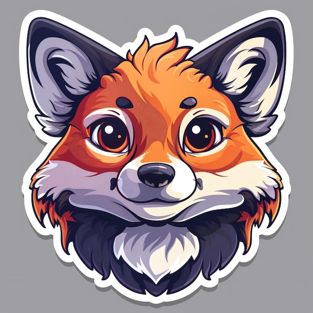 Cute Cartoon Fox Head Mascot