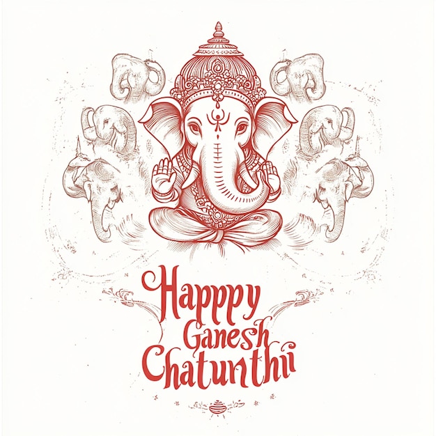 Photo cute cartoon ganesh chaturthi illustration