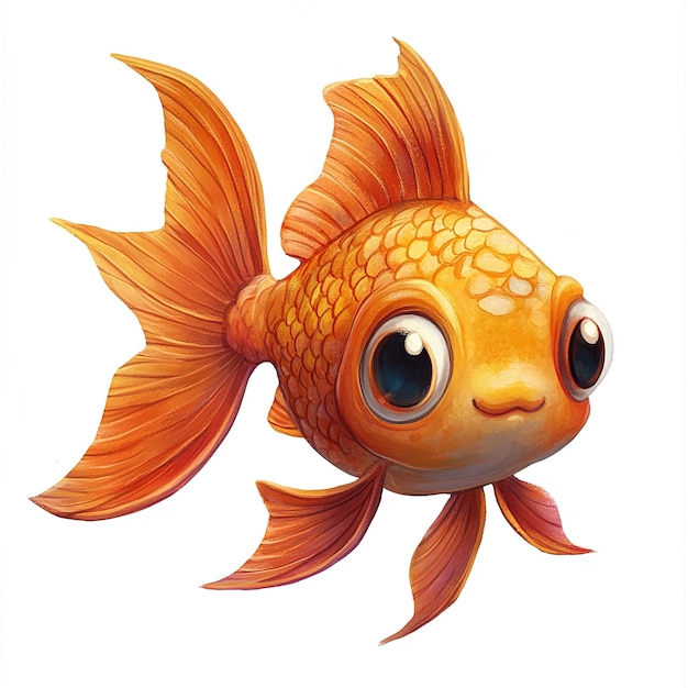 Photo cute cartoon goldfish images perfect for fauna magazines children books and animalthemed learning media