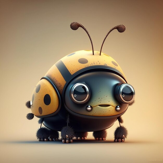 Cute Cartoon Lasy Bug Character