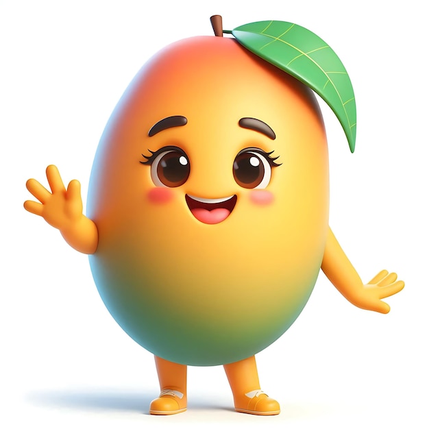 Photo cute cartoon mango character