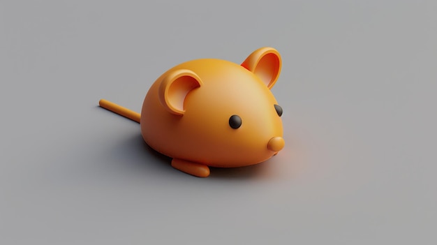 Cute cartoon mouse in 3D