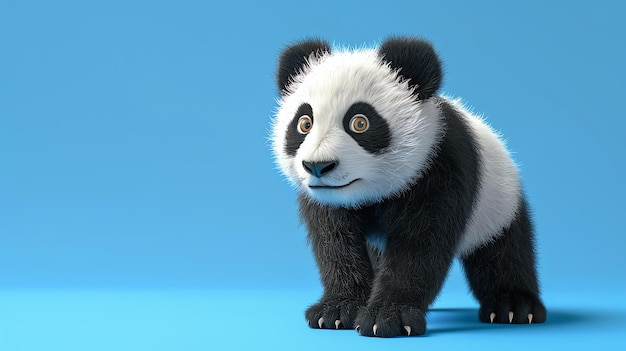 A cute cartoon panda bear