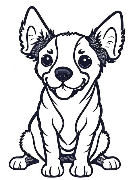 Cute Cartoon puppy and dog Illustraton