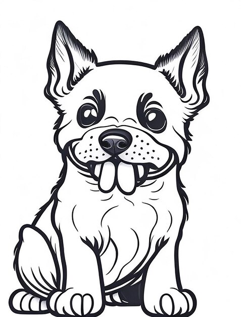 Cute Cartoon puppy and dog Illustraton