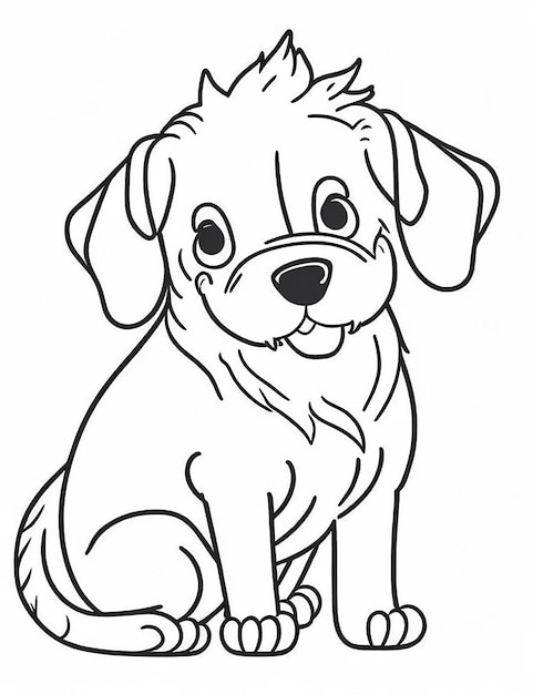 Cute Cartoon puppy and dog Illustraton