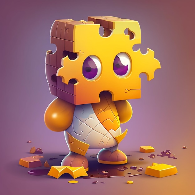 Cute Cartoon Puzzle Character