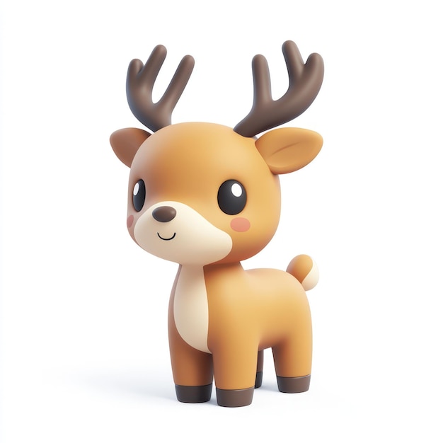 Cute Cartoon Reindeer Illustration