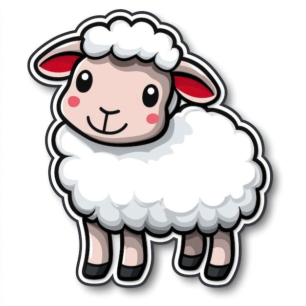 Cute Cartoon Sheep Illustration