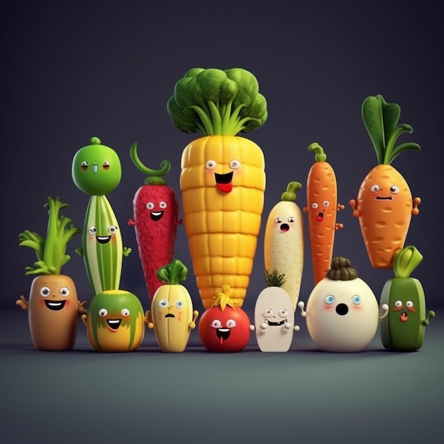 Cute cartoon various vegetables17