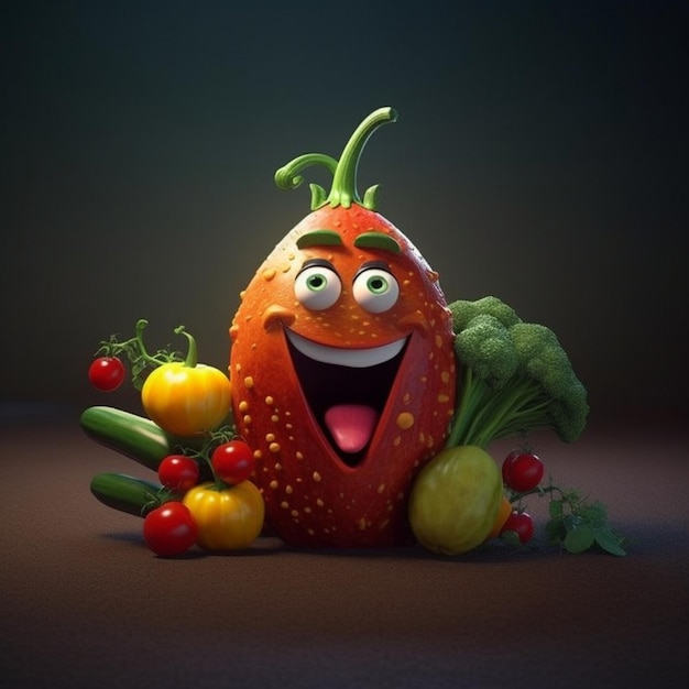 Cute cartoon various vegetables7