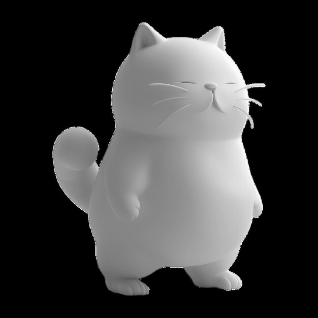 Photo cute cartoonstyle cat model standing proudly