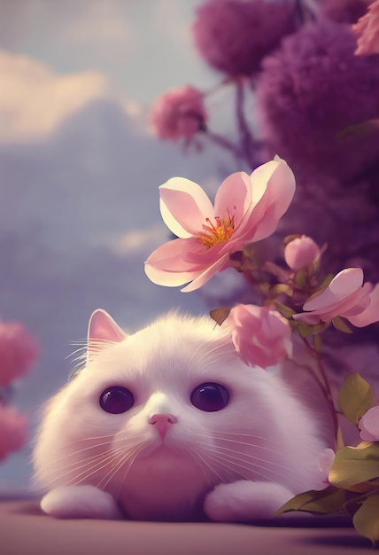 A cute cat 3D