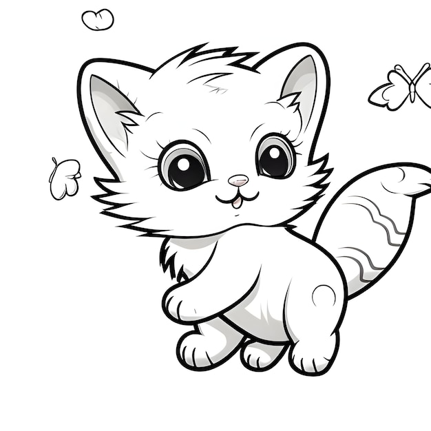 Cute Cat Coloring book cat with wings cat coloring page Artline cat cat coloring page for kids