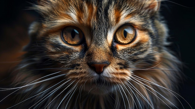 Cute cat face is realistic photo Ai generated art