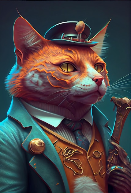 cute cat gangster