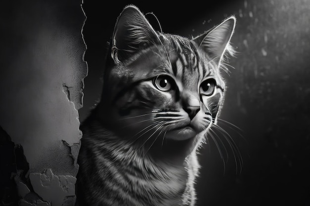 Cute cat Illustration AI Generative