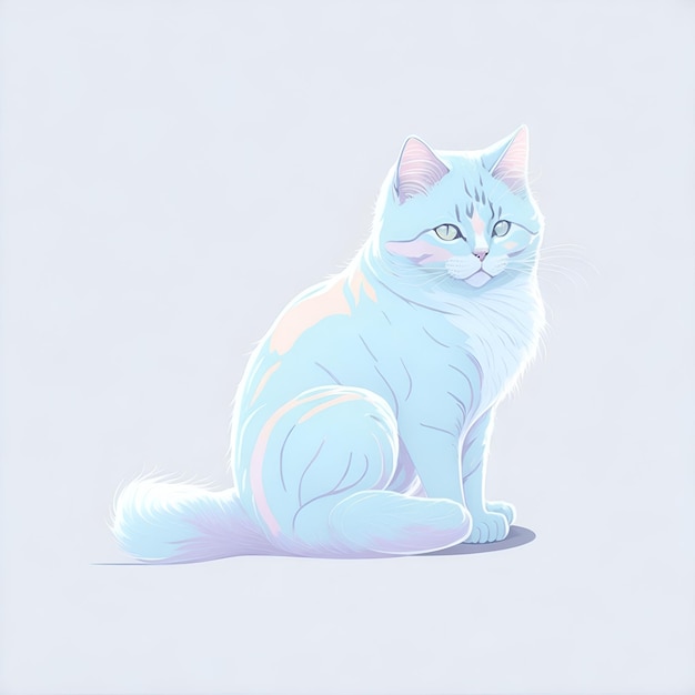 Cute cat pastel color