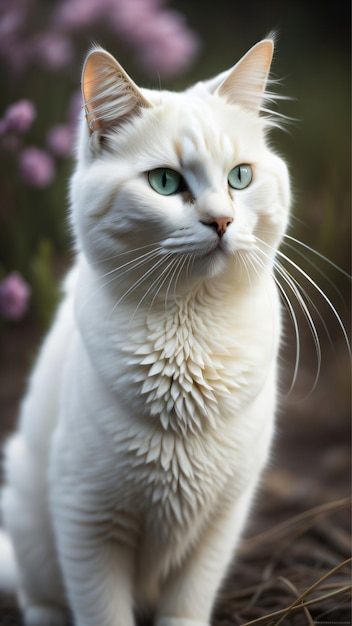 Cute cat photography wallpaper ai