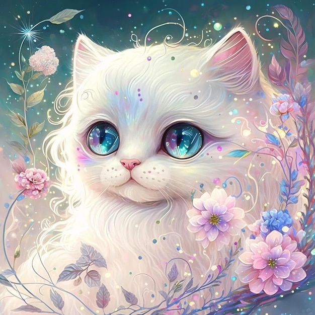 Cute Cat Portraits Illustration