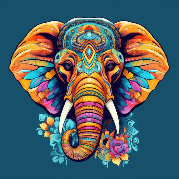 A cute and charming elephant character in vector illustration