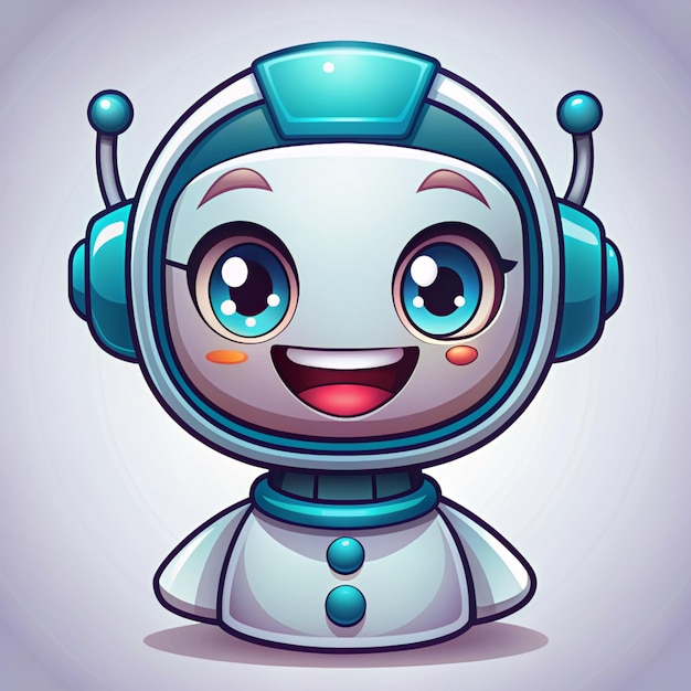 Cute Chat Robot Cartoon Vector Icon Illustration Techology Robot Icon Concept Isolated Premium Vector Flat Cartoon Style