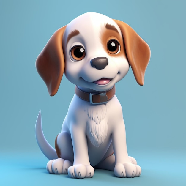 Cute Chibi Beagle 3d Rendering With Cinematic Feel