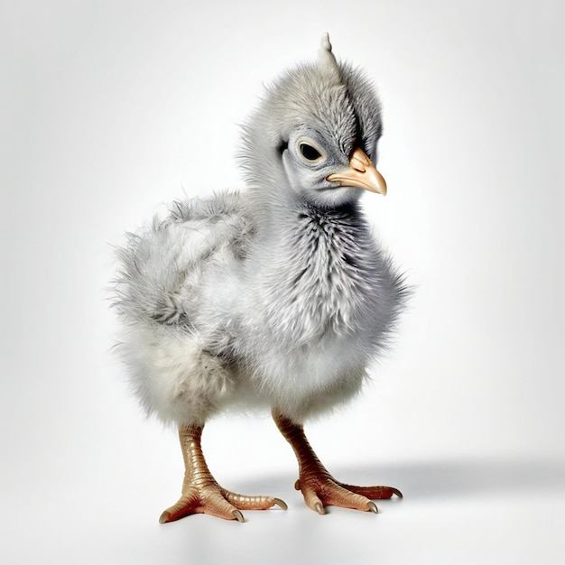 A cute chicken isolated on white background