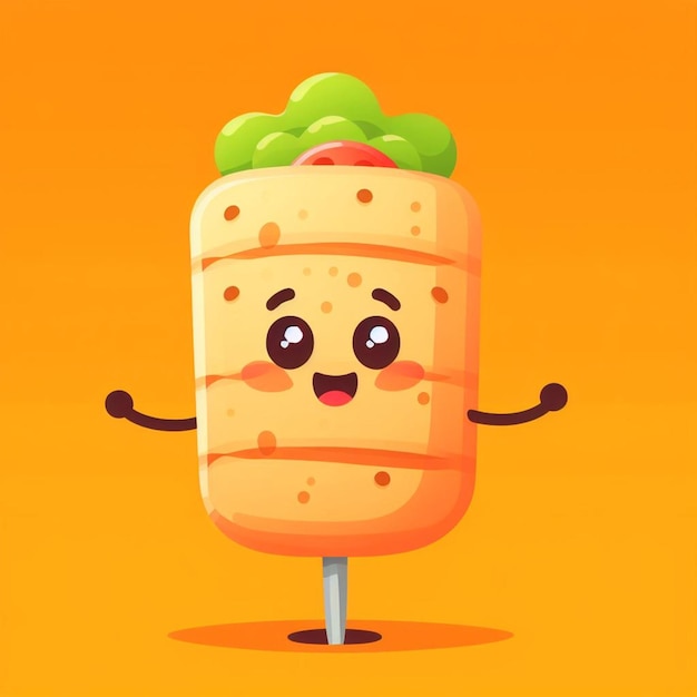 Cute Chicken Nuggets Cartoon Illustration