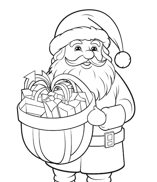 Cute Christmas coloring page for kids