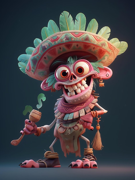 Cute Clay Skull for Cinco De Mayo Festival