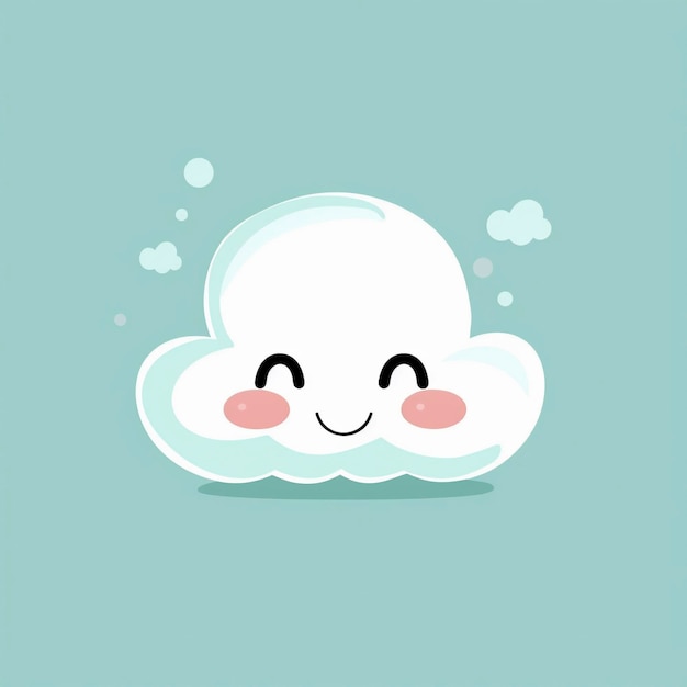 Photo cute cloud simple and flat colors