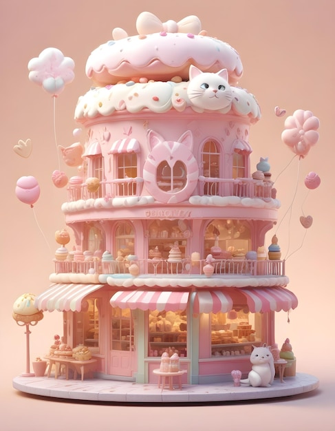 CUTE COLOR HOUSE 3D