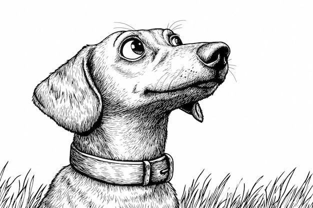 Cute coloring page featuring a playful dog for kids creativity