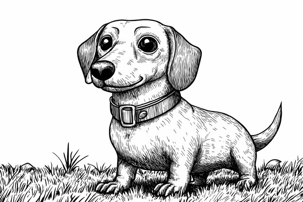 Cute coloring page featuring a playful dog for kids creativity