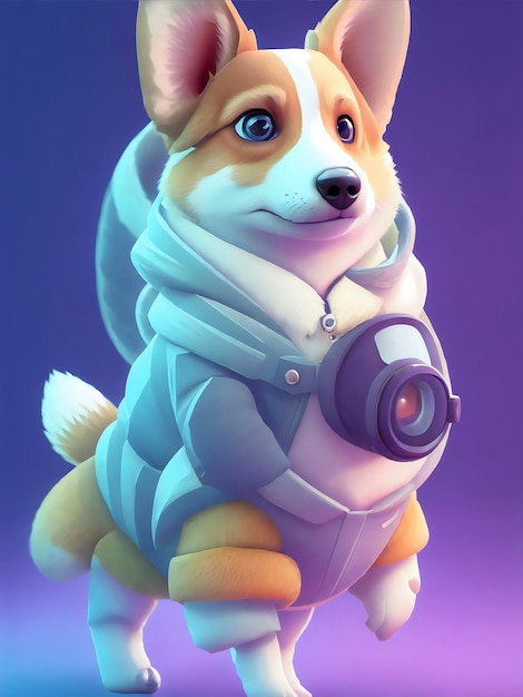 A cute corgi dog