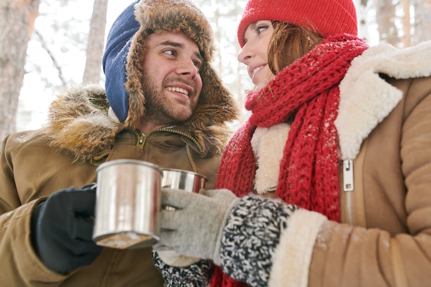 Cute Couple Drinking Hot Chocolate