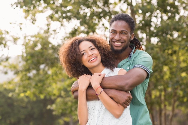 Cute couple in the park 