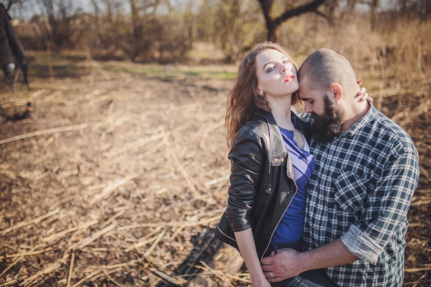 Cute couple in the park