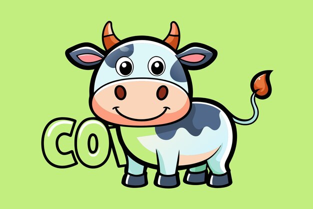 Photo cute cow vector design