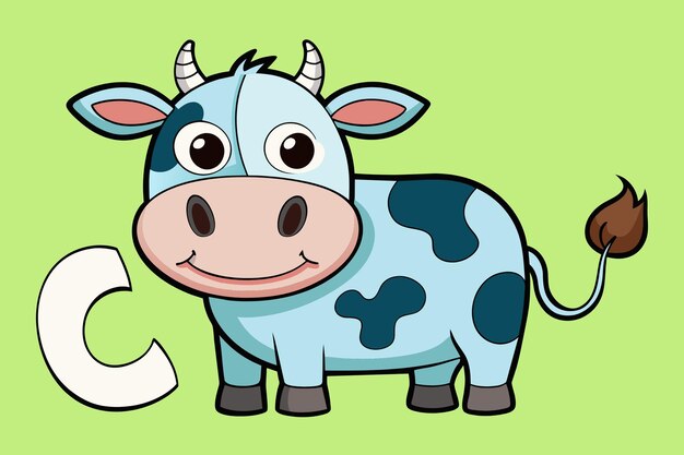 Cute Cow Vector Design