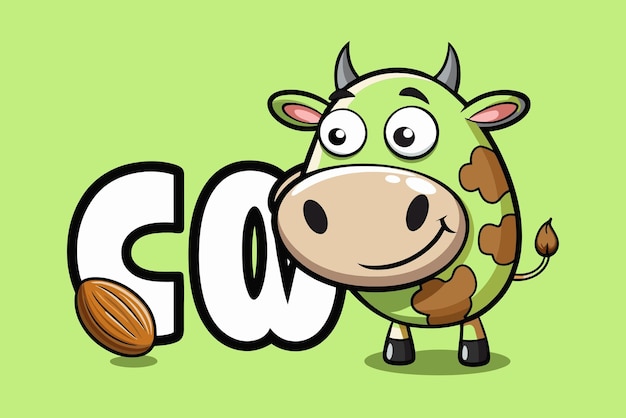 Photo cute cow vector design