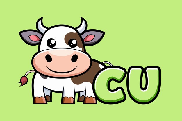 Cute Cow Vector Design