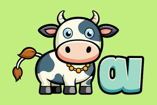 Cute Cow Vector Design