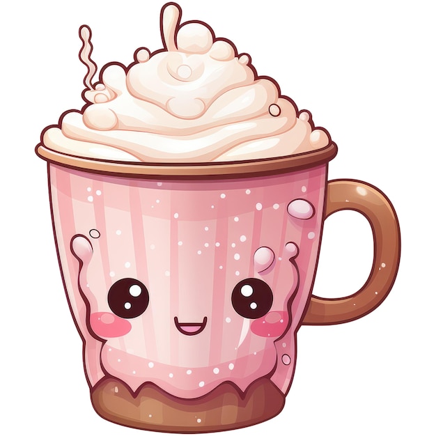 Photo cute dessert character illustration