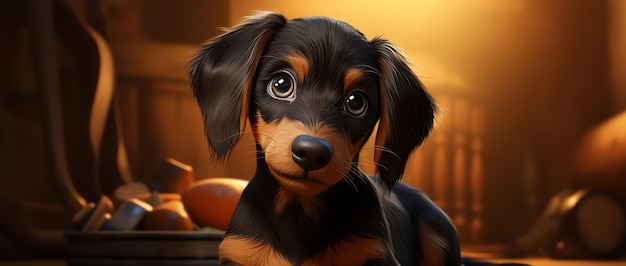 Cute dog AI generated