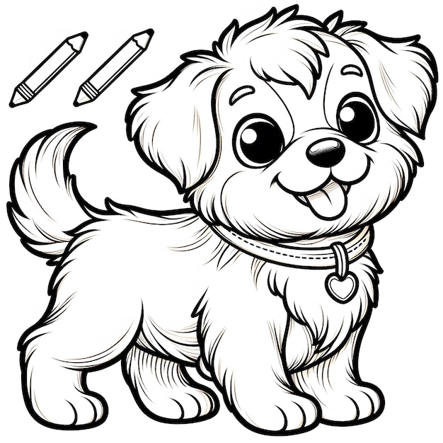 Cute Dog Coloring Pages